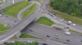 City traffic during rush hour, busy road junction. Aerial view Video