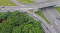 Car traffic busy city highway, peak hour view from above Video
