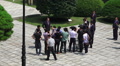News Media Reporters Digniaties Politians Gather At Chungnyeolsa Shrine Busan HD Video