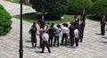 News Media Reporters Digniaties Politians Gather At Chungnyeolsa Shrine Busan 4K Video
