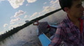 Two young males paddling canoe, action camera, gopro, slowmotion Video