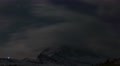 4k Spooky night clouds timelapse at Matterhorn alps mountain Video
