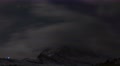 4k Spooky night clouds timelapse at Matterhorn alps mountain Video
