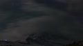 Spooky night clouds timelapse at Matterhorn alps mountain Video