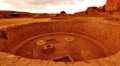 4K Chaco Culture 03 Time Lapse Pueblo Bonito Native American Ruins Sunset Video