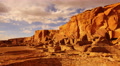 4K Chaco Culture 05 Time Lapse Pueblo Bonito Native American Ruins Sunset Video