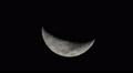 Waxing Crescent Moon With Clouds, Real Time - Brazil Video
