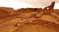 4K Chaco Culture 20 Pueblo Bonito Native American Ruins Raining Video