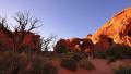 4K Arches 15 Windows Section Sunset Double Arch Utah USA Video