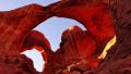 4K Arches 19 Windows Section Sunset Double Arch Utah USA Video