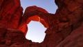 4K Arches 20 Windows Section Sunset Double Arch Utah USA Video