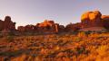 4K Arches 27 Windows Section Sunset Double Arch Utah USA Video