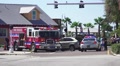 Fire Truck And Police Cat At The Scene Of Car Crash HD Video
