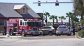 Fire Truck And Police Cat At The Scene Of Car Crash 4K Video