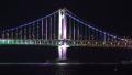Gwangan Bridge Nighttime LED Light Show Busan South Korea Close Up 01 4K Video