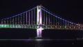 Gwangan Bridge Nighttime LED Light Show Busan South Korea Close Up 01 HD Video
