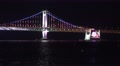 Gwangan Bridge Nighttime LED Light Show Busan South Korea Close Up 02 4K Video