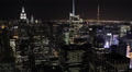 Establishing Shot Night Lights Empire State Building New York City Skyline Tower Video