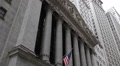 American Flag National Landmark NYSE New York Stock Exchange Building Facade NYC Video
