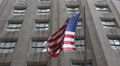 American USA Flag National Proud NYSE Market Capitalization Building Background Video