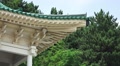 Roof of Asian Shrine And Trees At The Chungnyeolsa South Korea HD Video