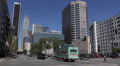 Establishing Shot Los Angeles Downtown LA Towers South Hope Street Cars Traffic Video