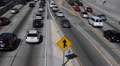 Traffic Jam Congestion Harbor US Freeway California Highway Cars Passing Slowly Video