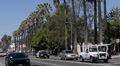 Police Car Passing Sunset Boulevard Los Angeles Rush Hour Busy Traffic LA Street Video