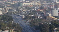 Aerial View Los Angeles Crowded Freeway Panoramic Scenery Cars Traffic Highway Video