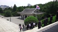 Politicians News Media Reporters Walk Down Stairs Chungnyeolsa Korean Shrine 4K Video
