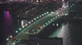 Colorful Bridge Crossing Friver With Traffic At Night Busan South Korea 4K Video