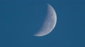 Waxing Crescent Moon, Real Time - Evening sky Video
