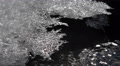 Brook Transparent Frozen Water Ice Flowers Xmas Season Cold Weather Shiny Effect Video