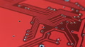 Red Board Circuit Pattern Details Internet Concept Link Connection Network Macro Video