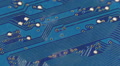 Blue Background Print Texture Scheme Electronic Board Connectivity Line Circuits Video
