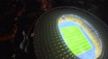 Aerial vertical view of soccer stadium, sporting event, match Video