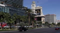 Establishing Shot Iconic Las Vegas Strip Bellagio Hotel Casino Cars Traffic Day Video