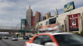 Establishing Shot Las Vegas Landmarks MGM Hotel Casino Busy Street Cars Passing Video