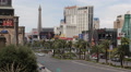 Establishing Shot Las Vegas Landmark Famous Boulevard Cars Passing Commuter Ride Video