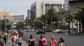 Young Girls Walk People Passing Pedestrians Visit Las Vegas Boulevard Strip Day Video