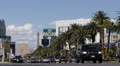 Low Angle View Las Vegas Strip Boulevard Rush Hour Cars Traffic Busy Street Day Video