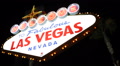 Establishing Shot Famous Las Vegas Welcome Neon Sign Landmark Lights Sightseeing Video