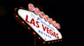 Las Vegas Welcome Fabulous Nevada Neon Sign Evening Night Lights Gamblers City Video