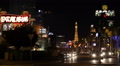 Famous Las Vegas Strip Illuminated Night Light Busy Street Commuter Cars Traffic Video