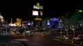 Busy Crossroad Las Vegas Strip Night Light Crowded Intersection Cars Traffic Jam Video