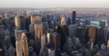 Spectacular Sunset New York City Skyline Aerial View Big Apple Landmarks Sights Video