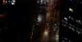 Night Above New York City Traffic Jam Cars Passing Midtown Manhattan Busy Street Video