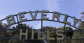 Beverly Hills Gardens Park Sign Iconic Tourists Sightseeing Landmark Los Angeles Video