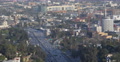 Aerial View Los Angeles Crowded Freeway Panoramic Scenery Cars Traffic Highway Video