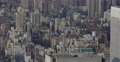 Aerial View Crowded New York City Looking Down Above Buildings Establishing Shot Video